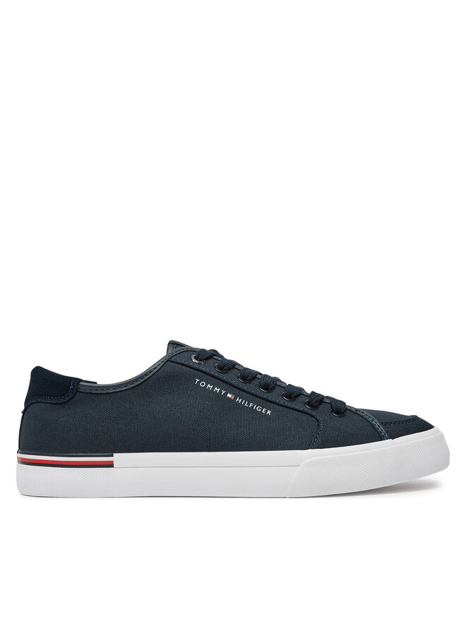 Tommy Hilfiger Πάνινα παπούτσια Tommy Hilfiger Core Corporate Vulc Canvas FM0FM05398 Σκούρο μπλε