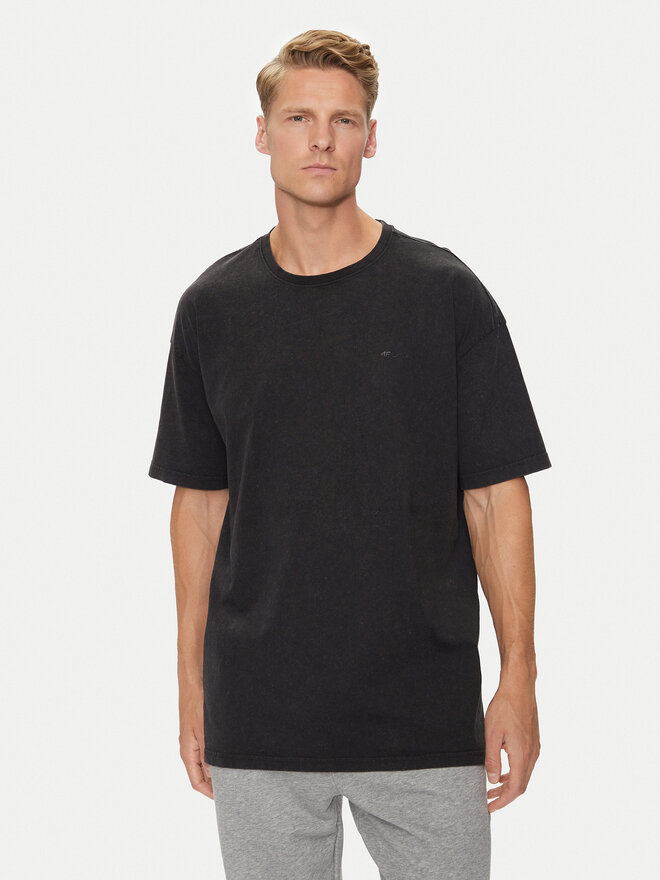 4F 4F T-Shirt 4FWSS24TTSHM1316 Schwarz Oversize
