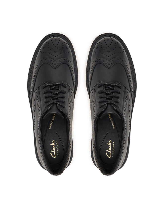 Clarks Оксфорди Clarks Orinoco3 Derby 26183170 Чорний