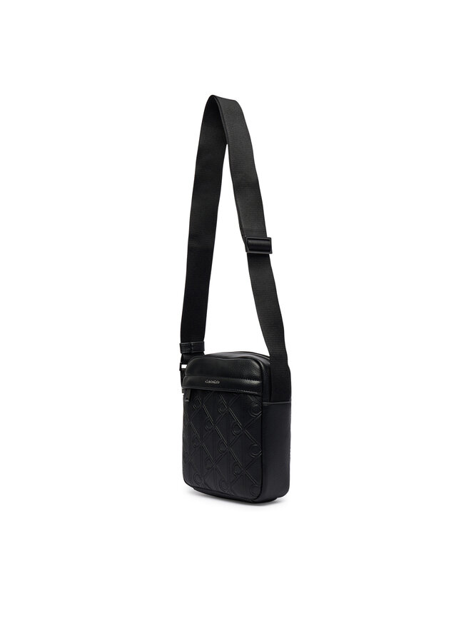 Calvin Klein Umhängetasche Calvin Klein Emblem Aop Deboss Reporter LV04D3562G Schwarz