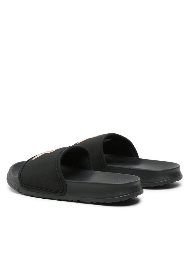 Mules sandales de bain Le Coq Sportif Slide Binding Metallic 2310323 Noir chaussures