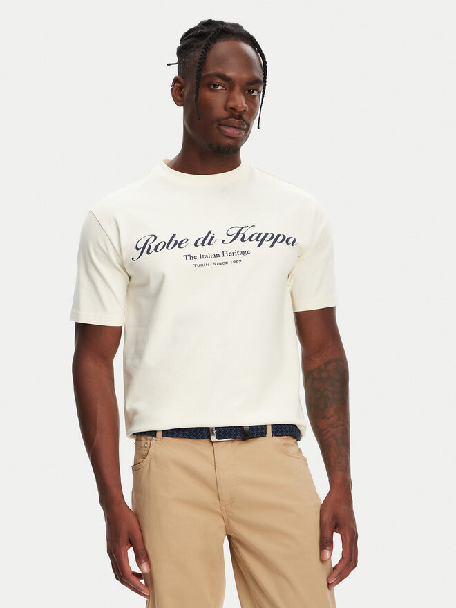 Robe di Kappa Robe di Kappa Camiseta Robe Giovani Tozeur 61151CW Écru Regular Fit