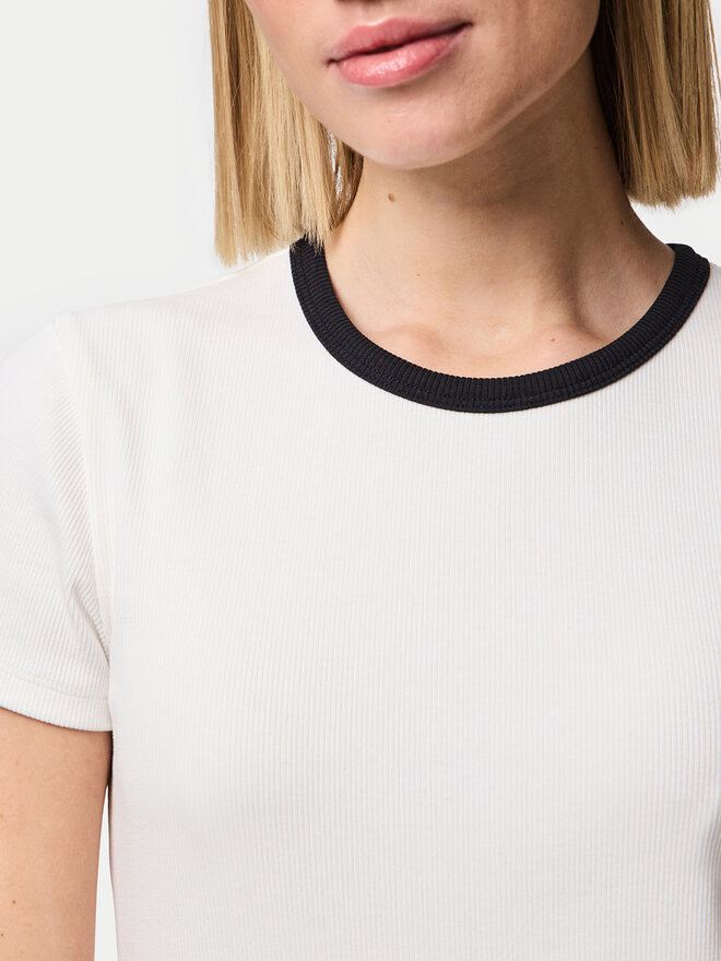 Pieces Pieces T-Shirt May 17154483 Weiß Slim Fit