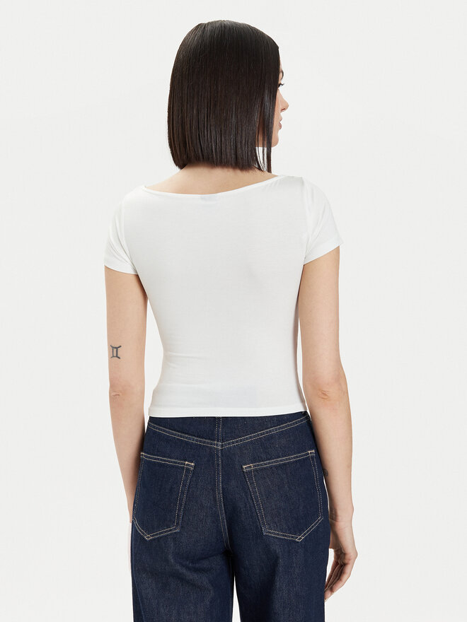Gina Tricot Gina Tricot Marškinėliai 21319 Balta Slim Fit