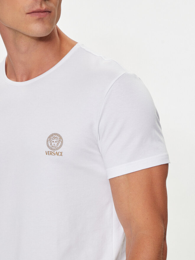 Versace Versace Pack de 2 camisetas AU10193 1A10011 Blanco Slim Fit