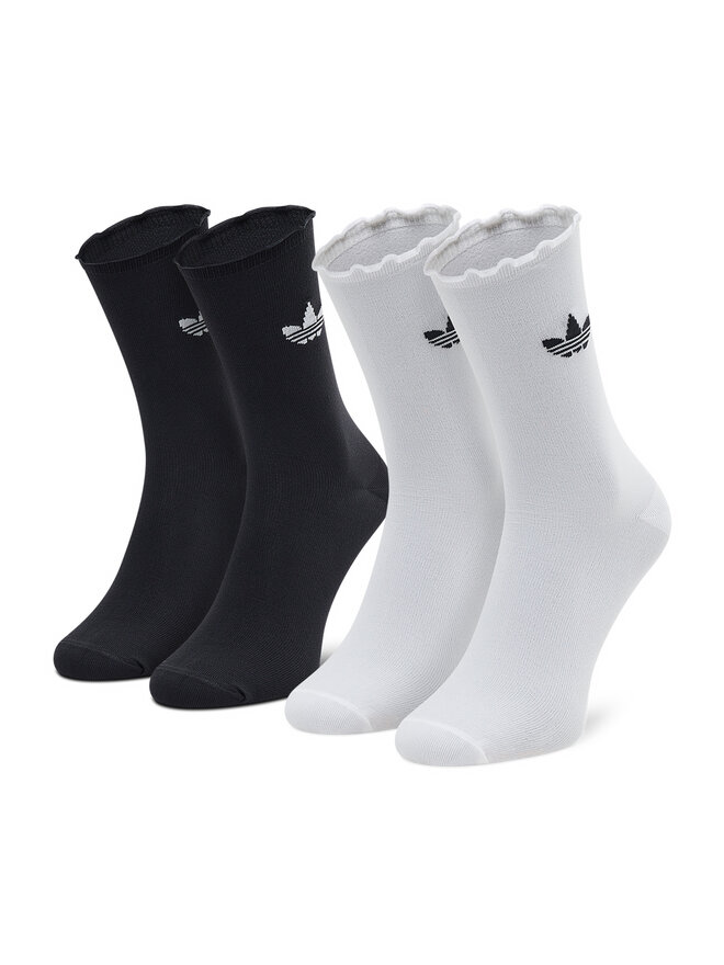 adidas Set di 2 paia di calzini lunghi unisex adidas Ruffle Crw 2Pp HC9532 Nero