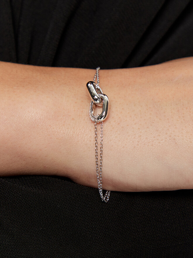 Guess Bransoletka Guess JSBB04 551JW Srebrny