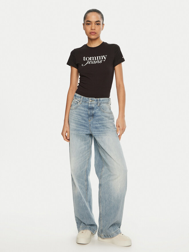 Tommy Jeans Tommy Jeans Marškinėliai Essential DW0DW19447 Juoda Slim Fit