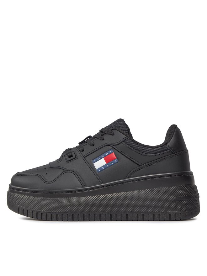 Tommy Jeans Sneakersy Tommy Jeans Tjw Retro Basket Flatform Ess EN0EN02506 Czarny