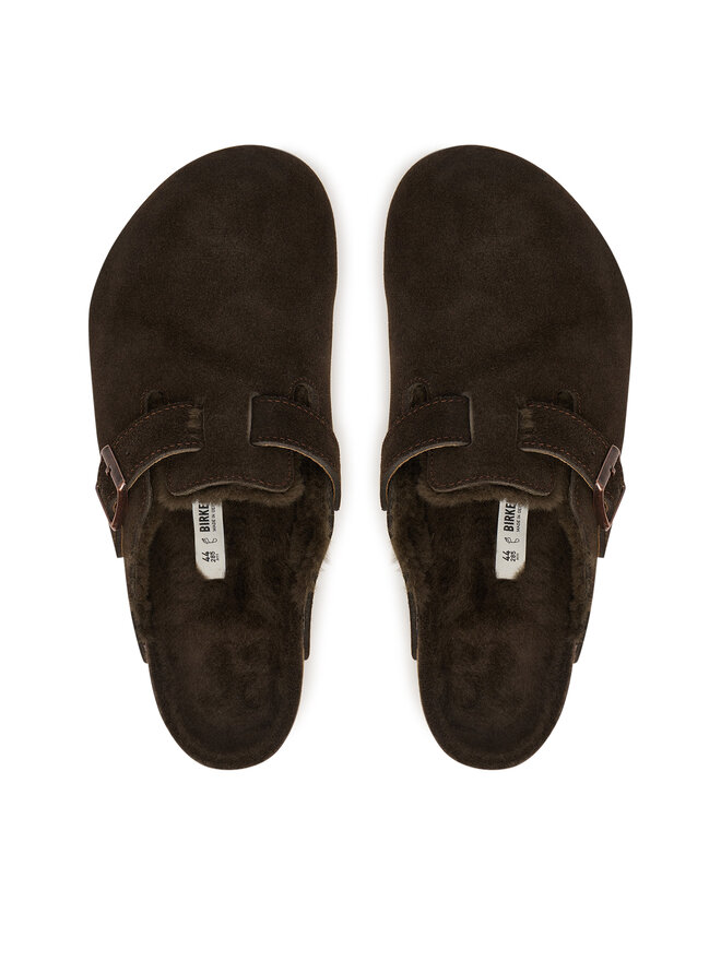 Birkenstock Pantoletten Birkenstock Boston Fur 1020567 Braun