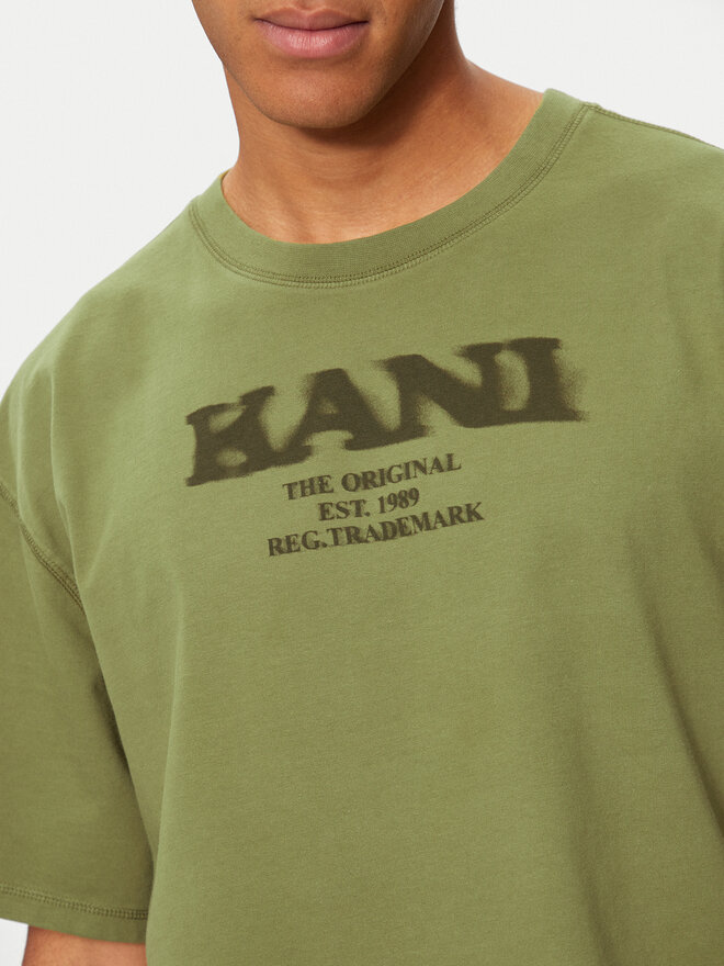 Karl Kani Karl Kani Marškinėliai Retro Sprayed 60300095 Žalia Regular Fit