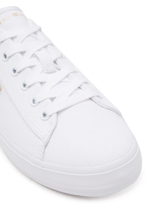 Tommy Hilfiger Αθλητικά Tommy Hilfiger Vulc Canvas Lace Up Sneaker FW0FW08647 Λευκό