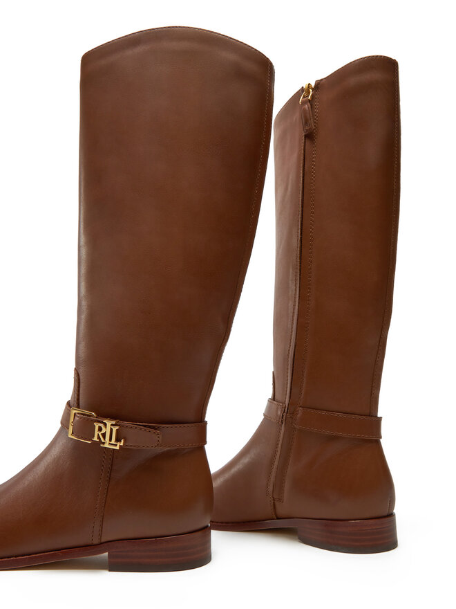 LAUREN RALPH LAUREN Kozačky ve vojenském stylu Lauren Ralph Lauren 802937804002 Hnědá
