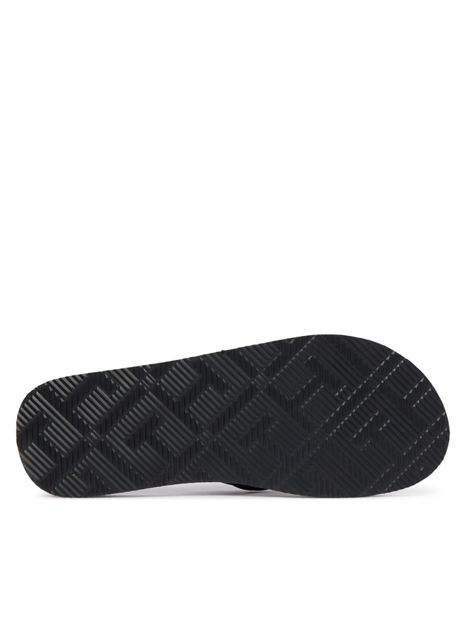 Tommy Hilfiger Zehentrenner Tommy Hilfiger Hilfiger Padded Beach Sandal FM0FM05801 Schwarz