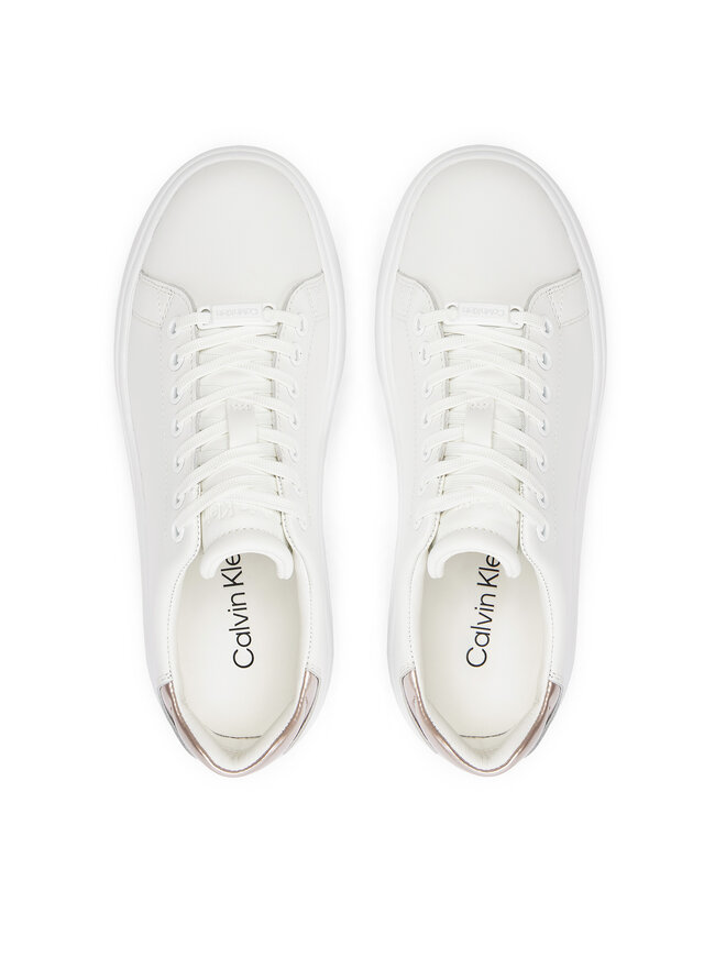 Calvin Klein Sneakers Calvin Klein Cupsole Lace Up Leather HW0HW01987 Weiß
