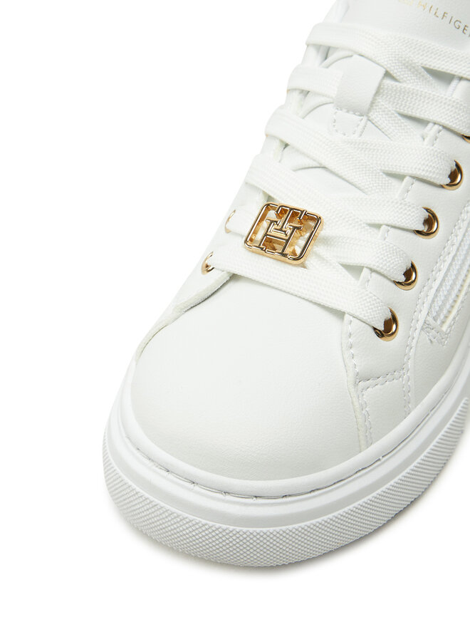 Tommy Hilfiger Sneakersy Tommy Hilfiger Low Cut Lace-Up Sneaker T3A9-33743-1355 S Biały