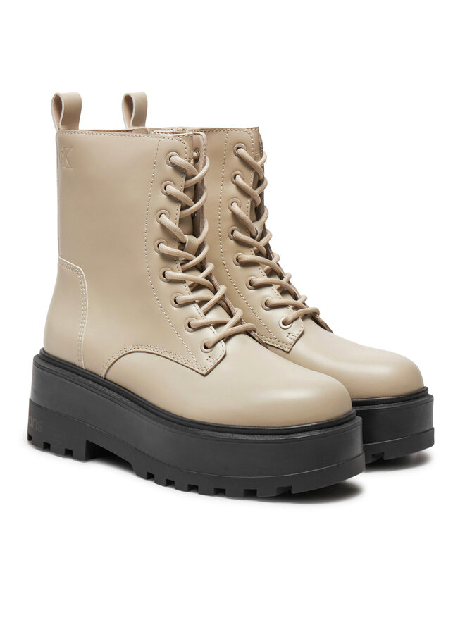 Calvin Klein Jeans Botas Calvin Klein Jeans Flatform YW0YW01535 Beis
