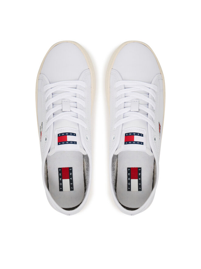 Tommy Jeans Sneakers aus Stoff Tommy Jeans Tjw Lightweight Court EN0EN02875 Weiß