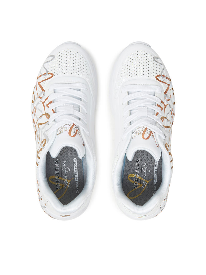 Skechers Αθλητικά Skechers Uno Lite-Metallic Love 314067L/WTGD Λευκό