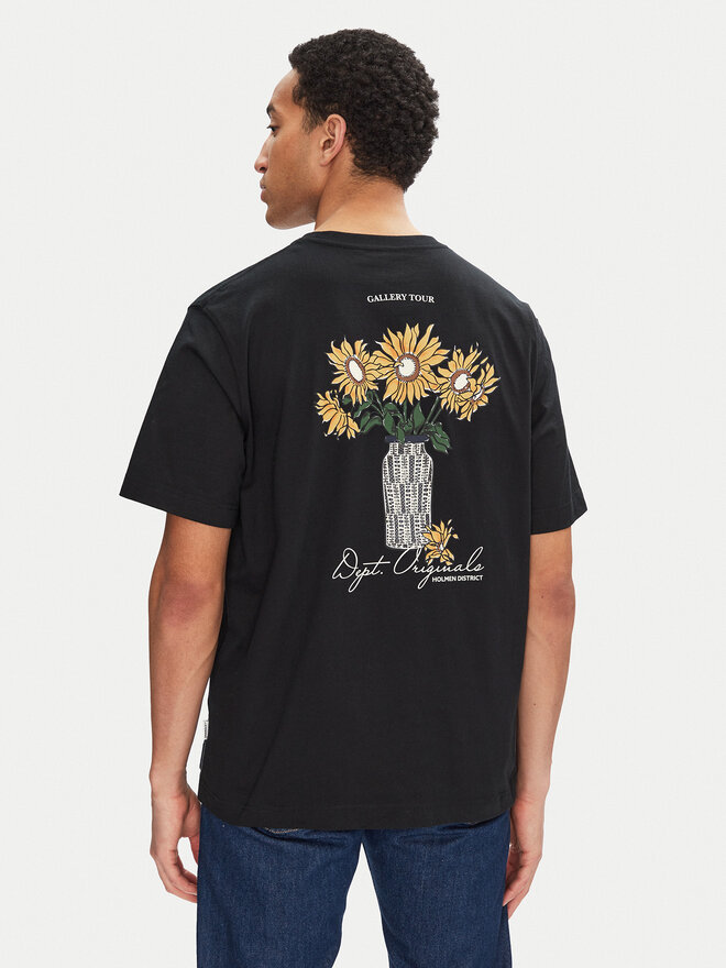 Jack&Jones Jack&Jones Marškinėliai Islington 12273015 Juoda Loose Fit