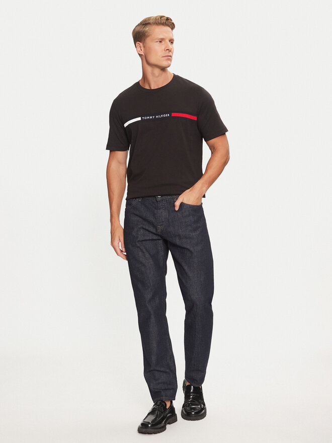 Tommy Hilfiger Tommy Hilfiger Marškinėliai MW0MW36498 Juoda Regular Fit