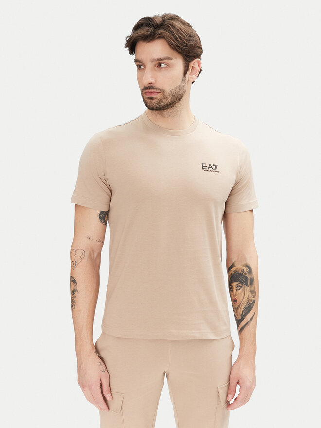EA7 Emporio Armani EA7 Emporio Armani Футболка 8NPT25 PJVPZ U6155 Бежевий Regular Fit