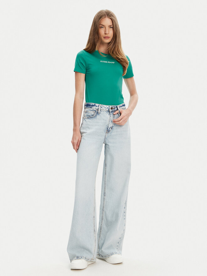Guess Jeans Guess Jeans Camiseta W4YI01 J1314 Verde Slim Fit
