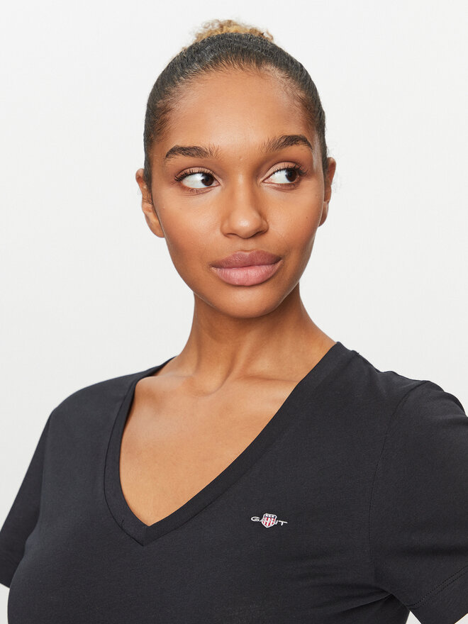 Gant Gant T-shirt Shield 4200750 Crna Regular Fit