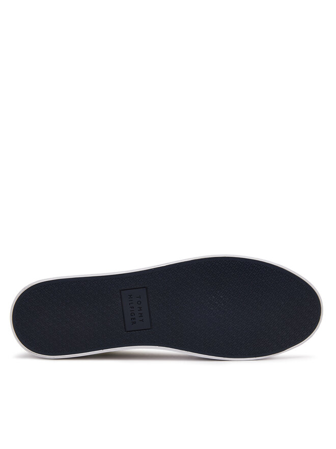 Tommy Hilfiger Πάνινα παπούτσια Tommy Hilfiger Th Hi Vulc Low Stripes Mesh FM0FM04946 Λευκό