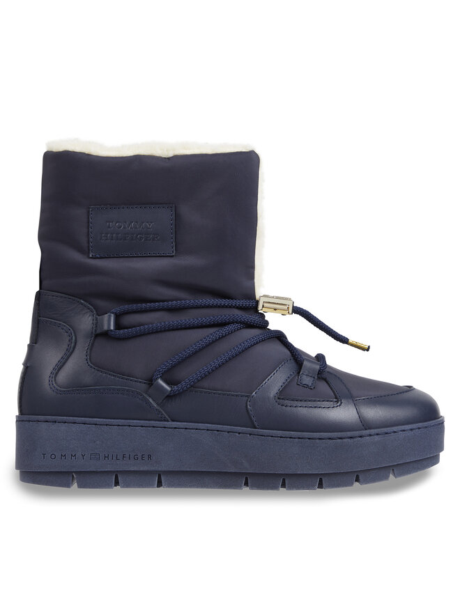 Tommy Hilfiger Snehule Tommy Hilfiger Tommy Essential Snowboot FW0FW07504 Modrá