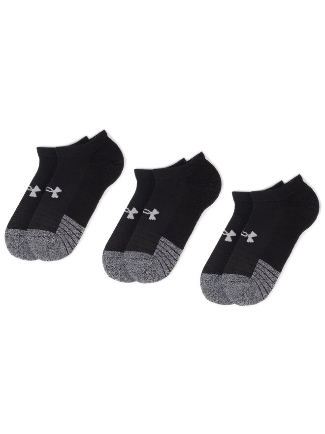 Under Armour 3er-Set niedrige Unisex-Socken Under Armour Heatgear No Show Sock 1346755-001 Schwarz