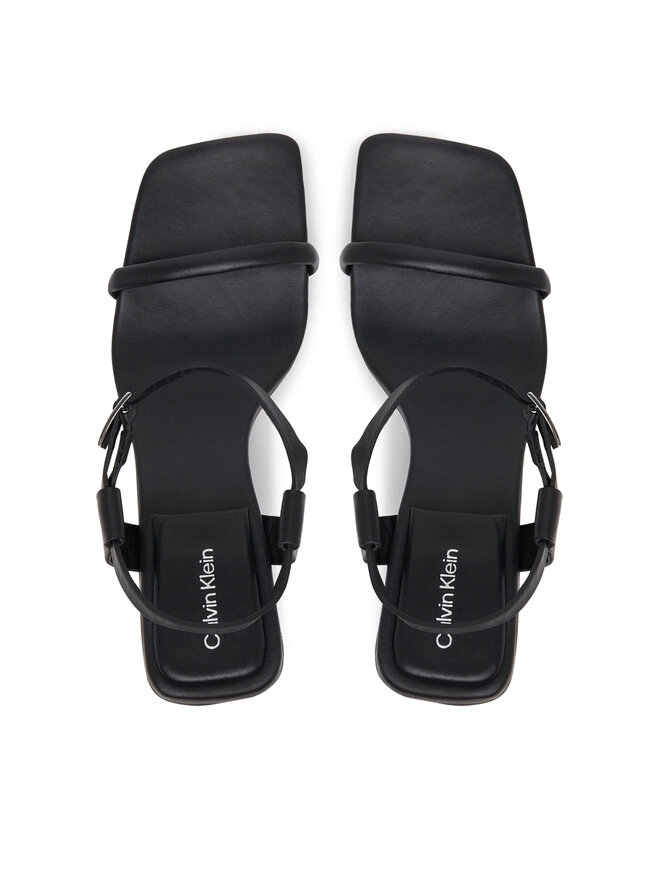 Calvin Klein Босоніжки Calvin Klein Block Heel Sandal 75 Lth HW0HW02650 Чорний