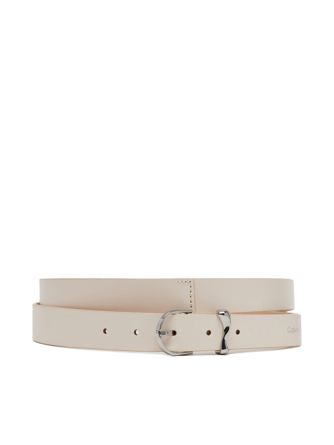 Calvin Klein Pasek Damski Calvin Klein Ck Must Organic Loop Belt 25Mm K60K613234 Biały
