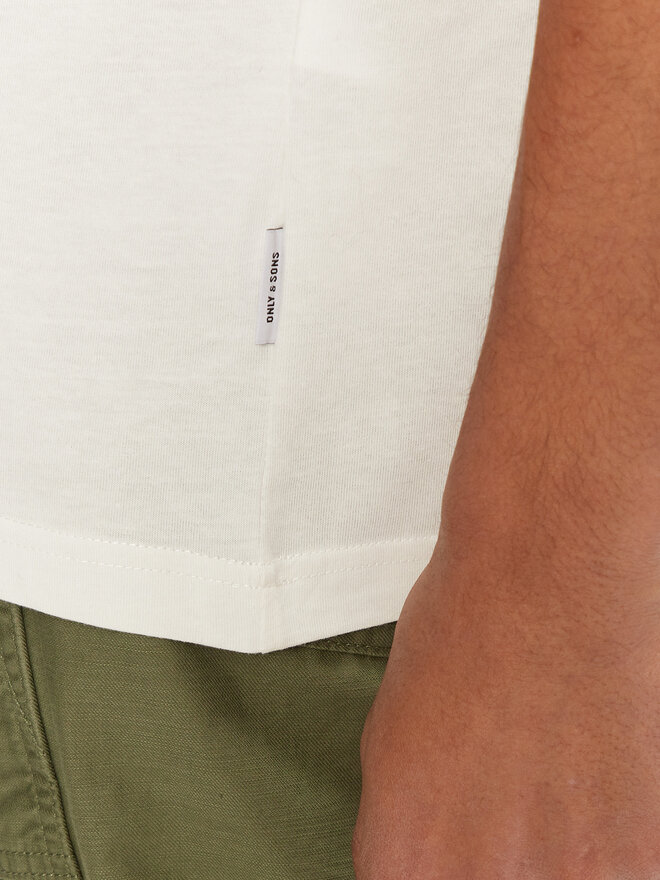 Only & Sons Only & Sons Marškinėliai Bowen 22032071 Balta Relaxed Fit