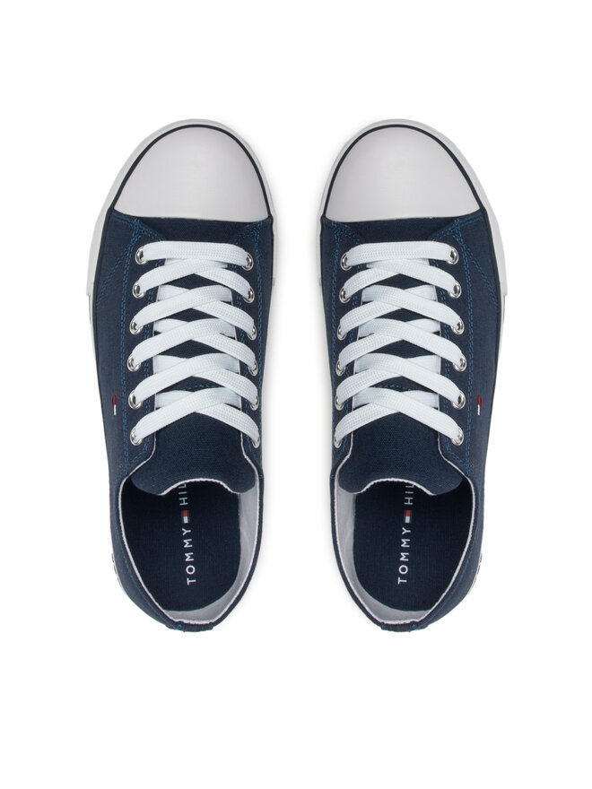 Tommy Hilfiger Plátenky Tommy Hilfiger Low Cut Lace-Up Sneaker T3X4-32207-0890 S Tmavomodrá