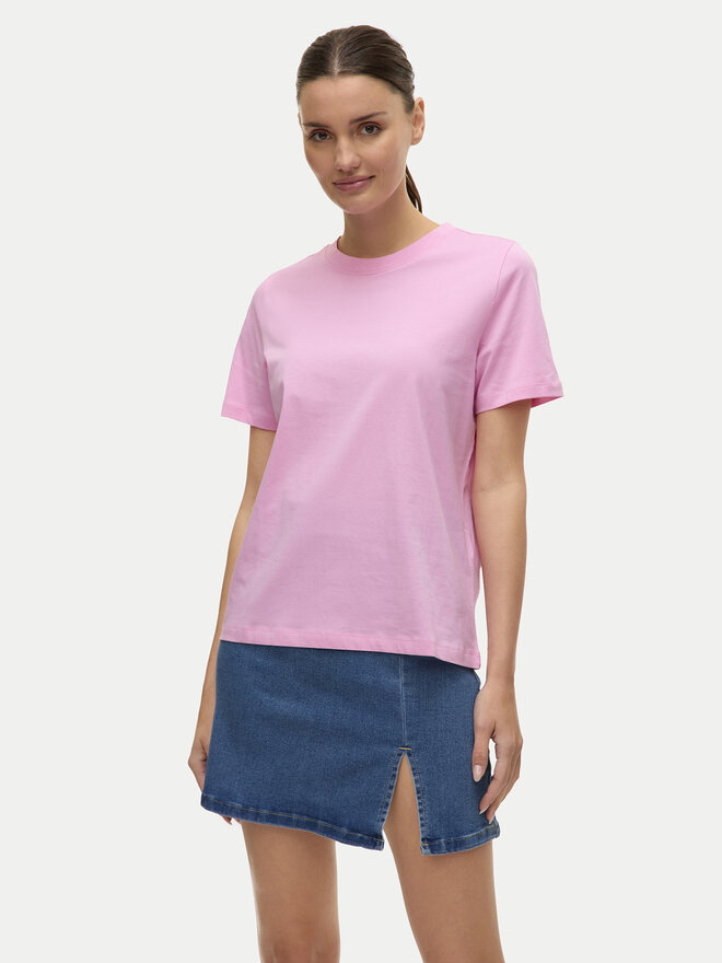 Vero Moda Vero Moda Marškinėliai Paulina 10316991 Rožinė Regular Fit