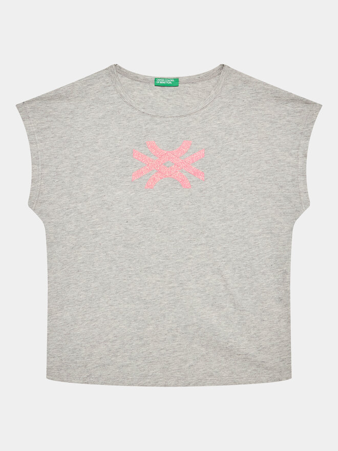 United Colors Of Benetton United Colors Of Benetton T-Shirt 3I1XC10C0 Grau Regular Fit