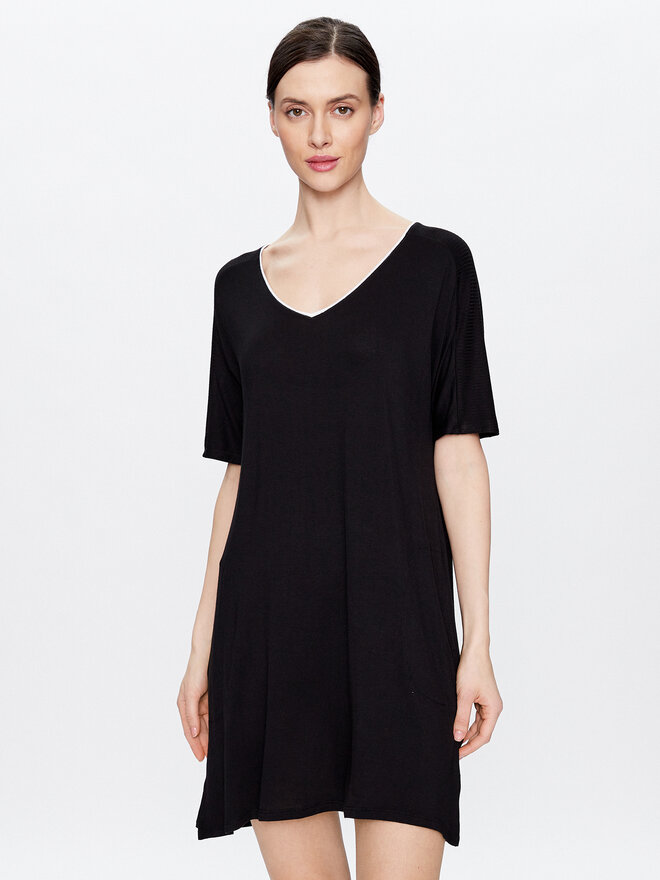 DKNY DKNY Нічна сорочка YI2319330 Чорний Regular Fit