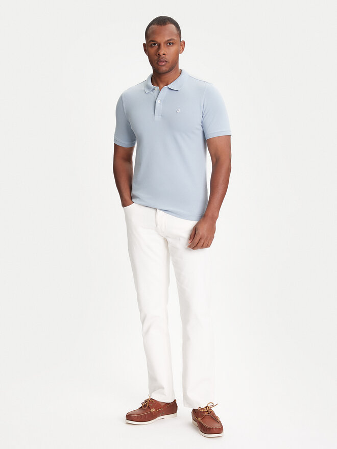 United Colors Of Benetton United Colors Of Benetton Pólóing 3WG9U301Z Kék Slim Fit