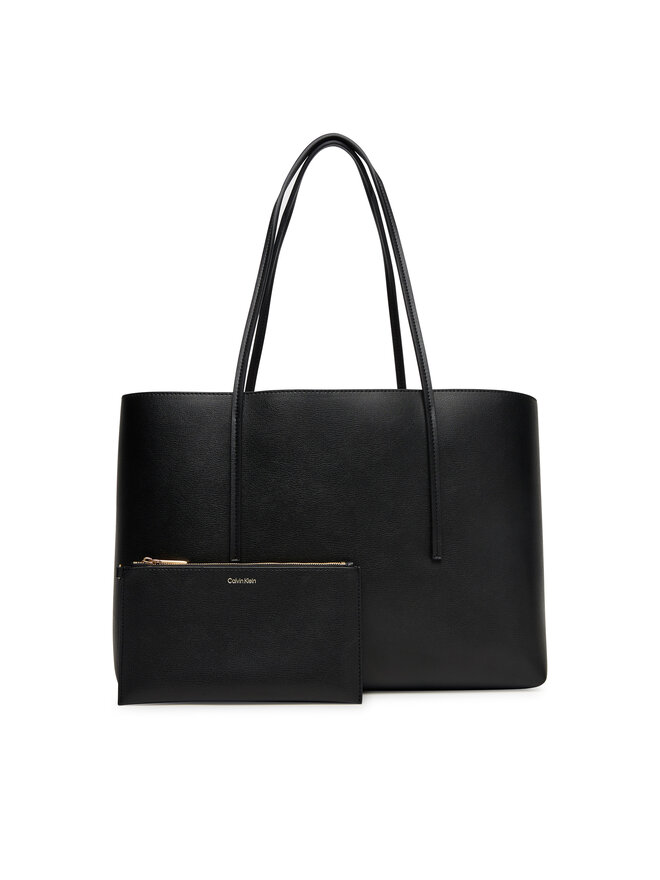 Calvin Klein Τσάντα Calvin Klein Foil Logo Tote W/Pouch LV04F3274G Μαύρο