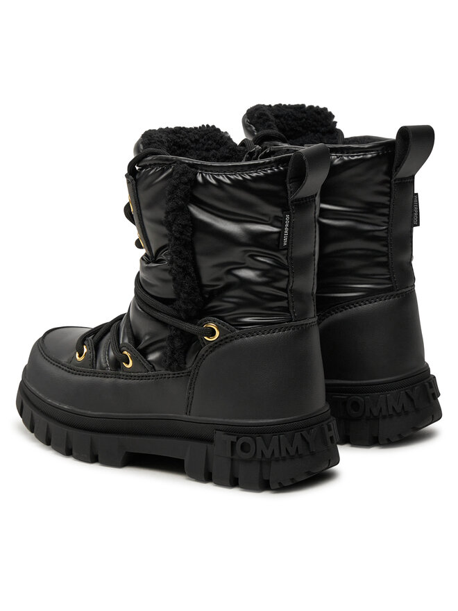 Tommy Hilfiger Апрески Tommy Hilfiger Fur Boot T3A5-33610-1695 M Черен