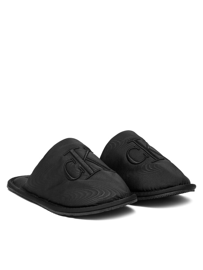 Calvin Klein Jeans Copati Calvin Klein Jeans Slipper Satin Moire YW0YW02053 Črna