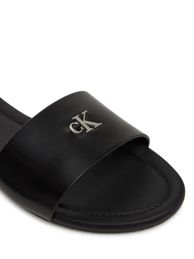Calvin Klein Jeans Pantoletten Calvin Klein Jeans Flat Sandal Slide Mg YW0YW01697 Schwarz