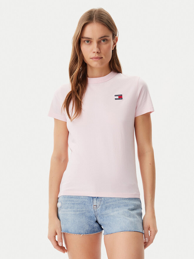 Tommy Jeans Tommy Jeans Marškinėliai DW0DW20153 Rožinė Regular Fit