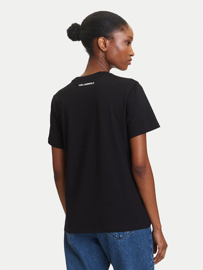 KARL LAGERFELD KARL LAGERFELD Camiseta A3W17018 Negro Regular Fit