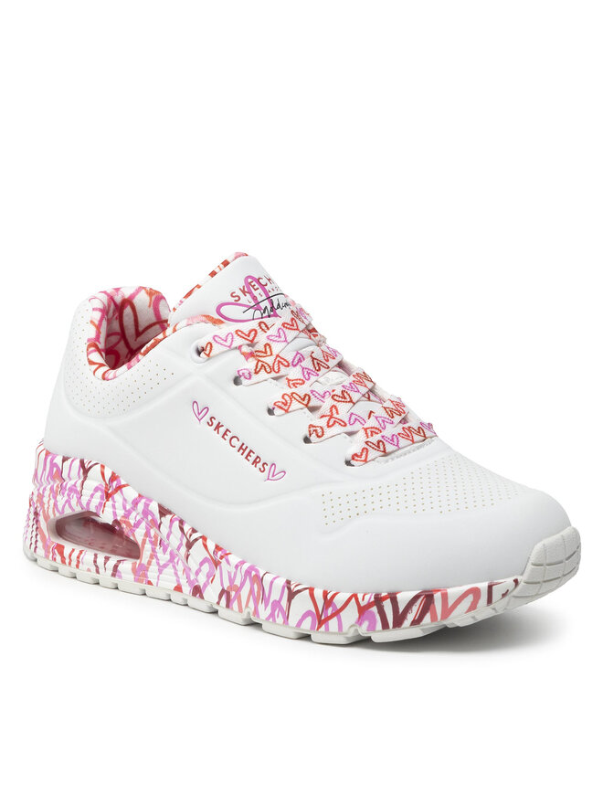 Skechers Sneakersy Skechers Uno Loving Love 155506/WRPK Bílá