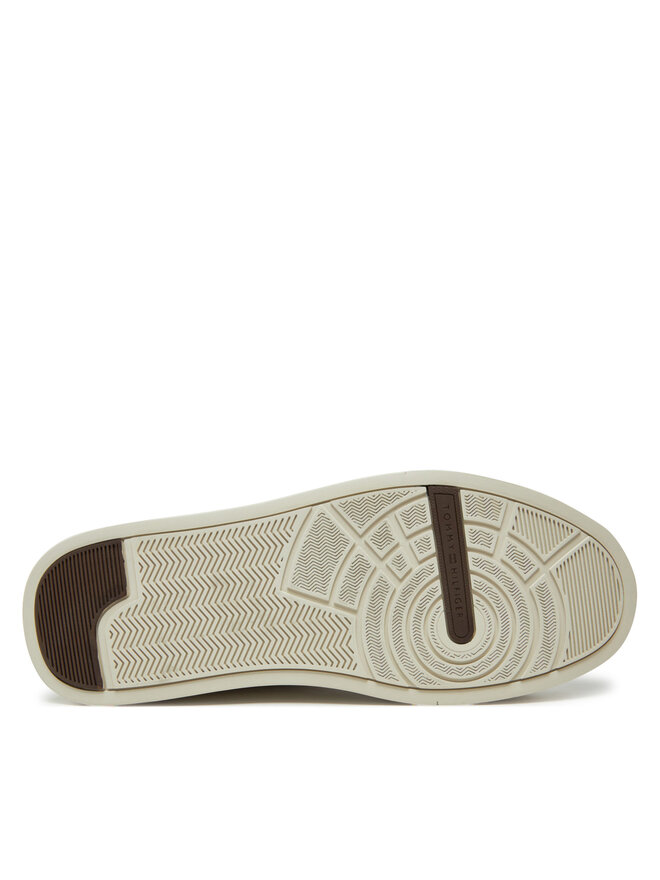 Tommy Hilfiger Sneakersy Tommy Hilfiger Th Court Best Tumbled Lth FM0FM05324 Beżowy