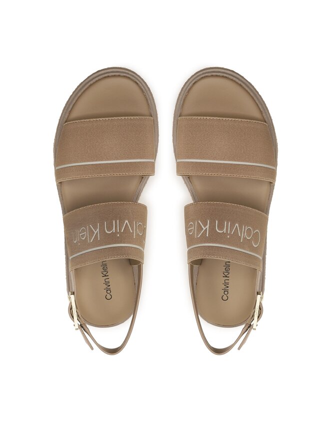 Calvin Klein Espadrilky Calvin Klein Flatform Wedge - He HW0HW01497 Béžová