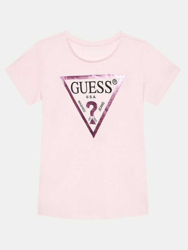 Guess Guess Marškinėliai J73I56K 8HM0 Rožinė Regular Fit