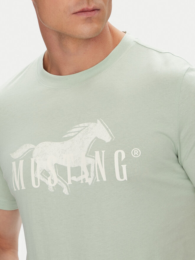 Mustang Mustang Marškinėliai Austin 1016492 Žalia Regular Fit